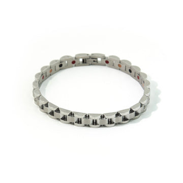 Elegant Flower - Negative Ion Bracelet, Stainless Steel